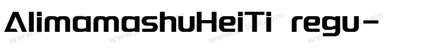 AlimamashuHeiTi regu字体转换